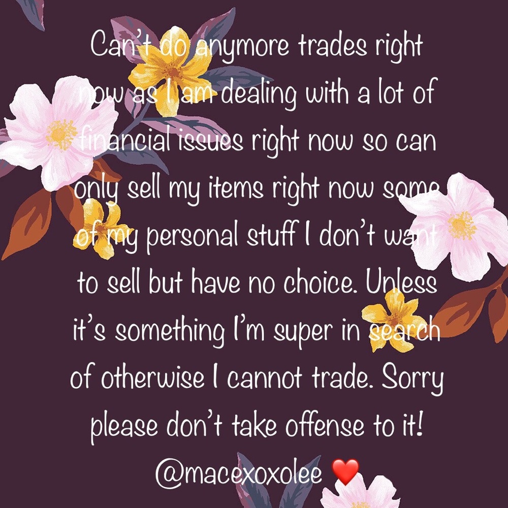 Sorry no more trades